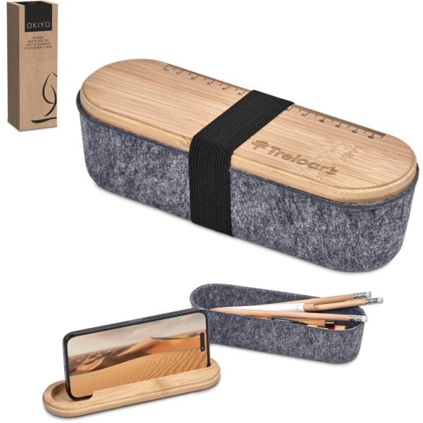 Okiyo Byoga Recycled PET Felt & Bamboo Stationery Case Items launched in 2024 3