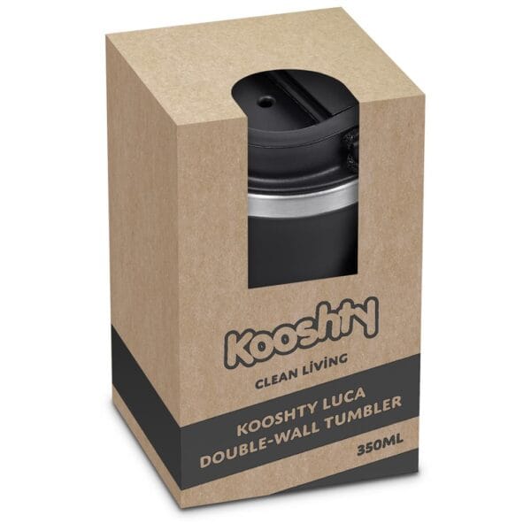 Kooshty Luca Stainless Steel & Plastic Double-Wall Tumbler – 350ml Drinkware 4