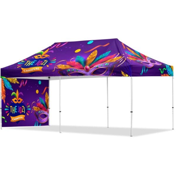 Coated Steel Sublimated Gazebo 6m x 3m – 1 Short Full-Wall Skin Advertising Display Items 3