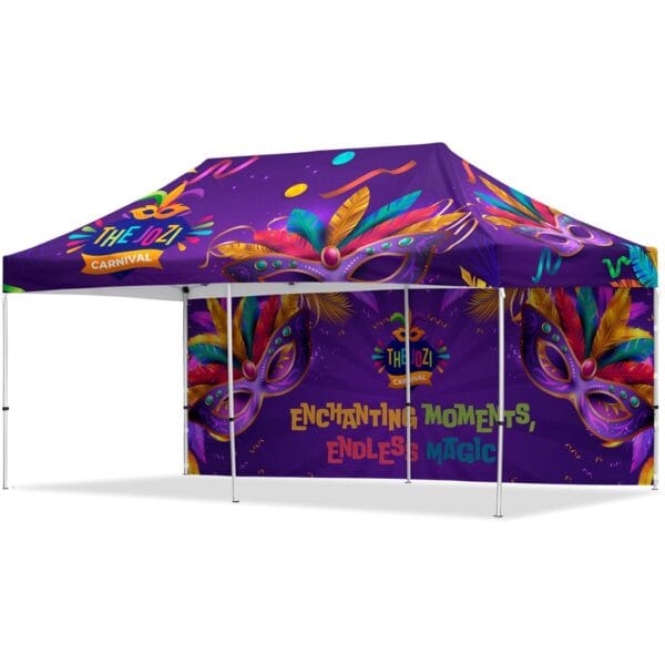 Coated Steel Sublimated Gazebo 6m x 3m – 1 Long Full-Wall Skin Advertising Display Items 3