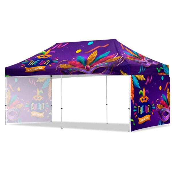 Coated Steel Sublimated Gazebo 6m x 3m – 2 Short Full-Wall Skins Advertising Display Items 3