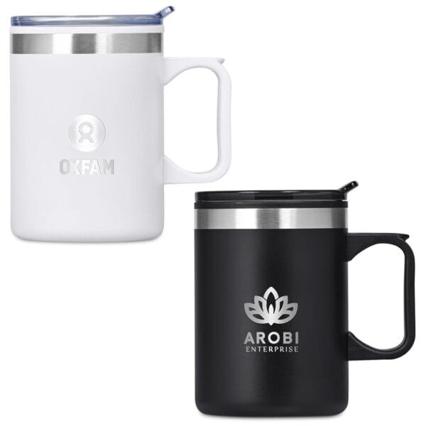 Kooshty Angelo Stainless Steel & Plastic Double-Wall Mug – 360ml Drinkware 3